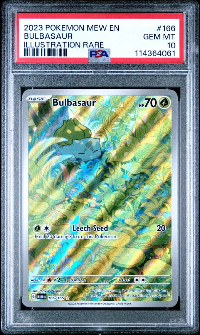 2023 #166 Bulbasaur PSA 10 Mew EN-151 Pokemon