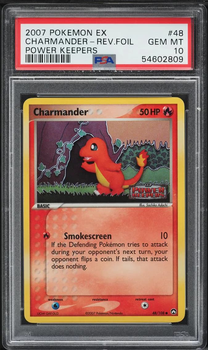 2007 #48 Charmander-Reverse Foil PSA 10 EX Power Keepers Pokemon