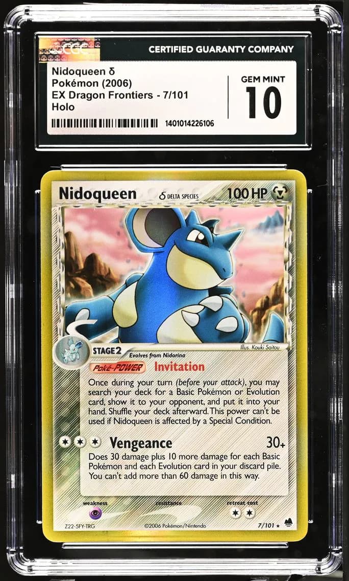 2006 #7 Nidoqueen CGC 10 EX Dragon Frontiers - English