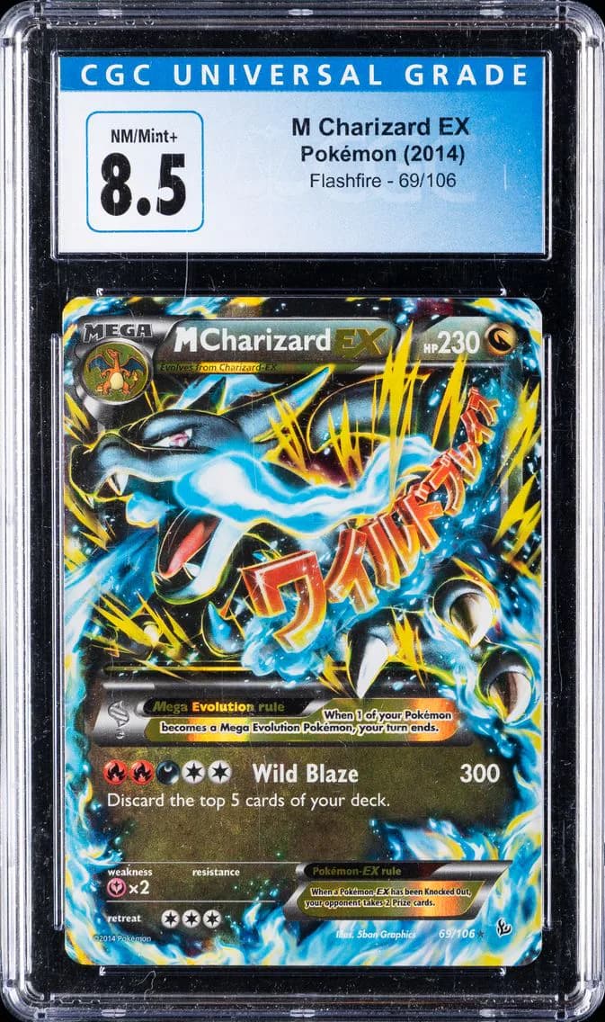 2014 #69 M Charizard EX CGC 8.5 XY Flashfire Pokemon