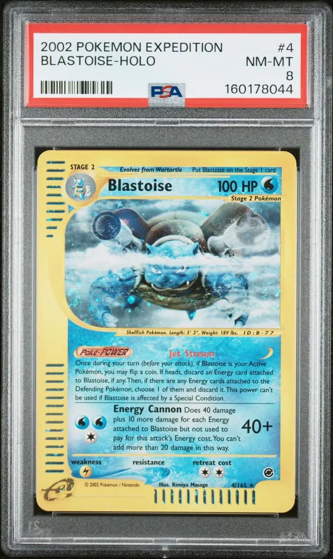 2002 #4 Blastoise-Holo PSA 8 Expedition