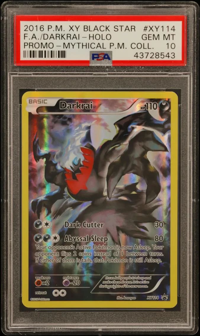 2016 #XY114 Full Art/Darkrai PSA 10 XY Black Star Promo