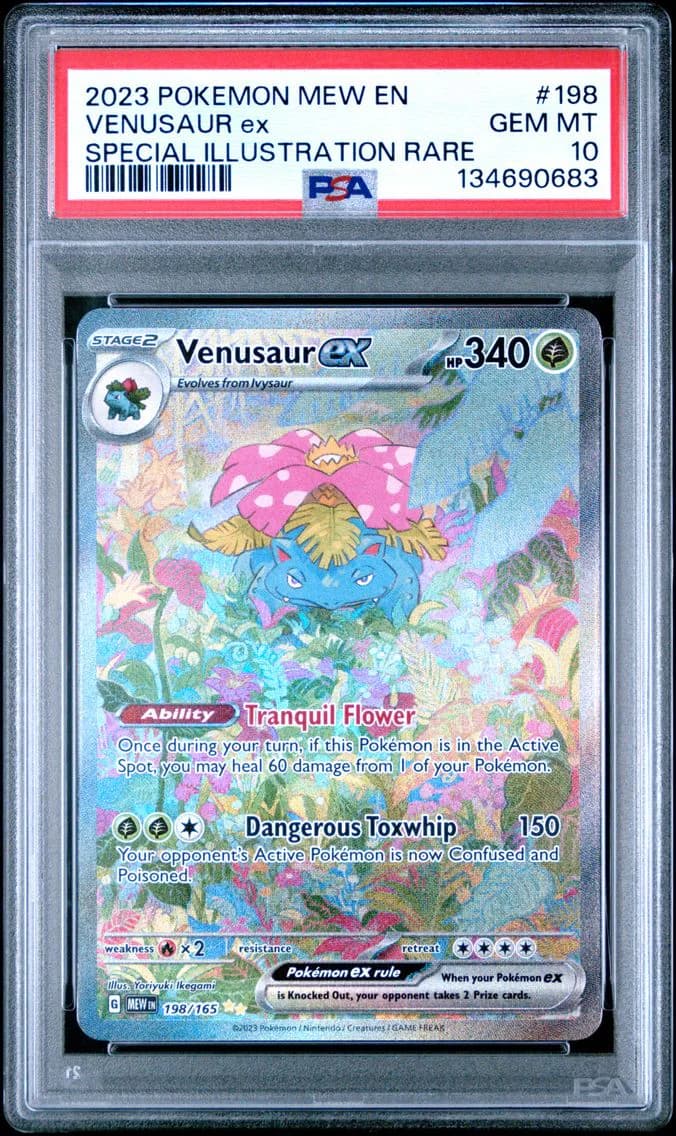 2023 #198 Venusaur EX PSA 10 Mew EN-151