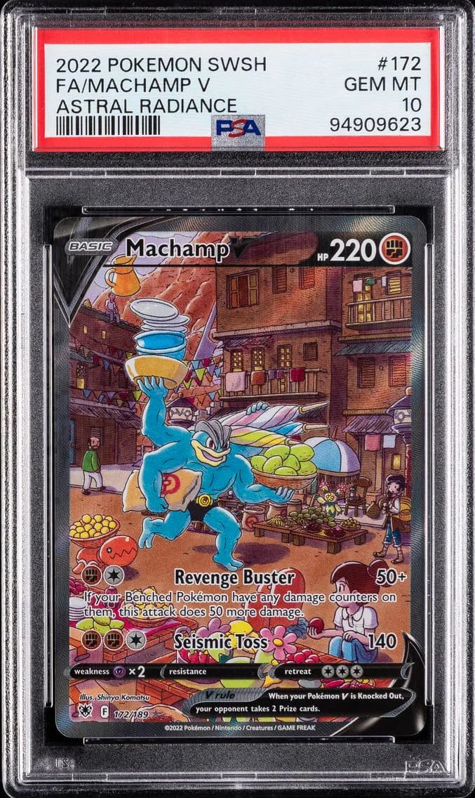 2022 #172 Full Art/Machamp V PSA 10 Sword & Shield Astral Radiance Pokemon