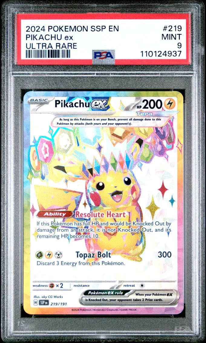 Pikachu ex slab