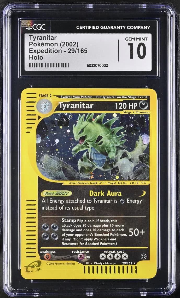 2002 #29 Tyranitar CGC 10 Expedition - English