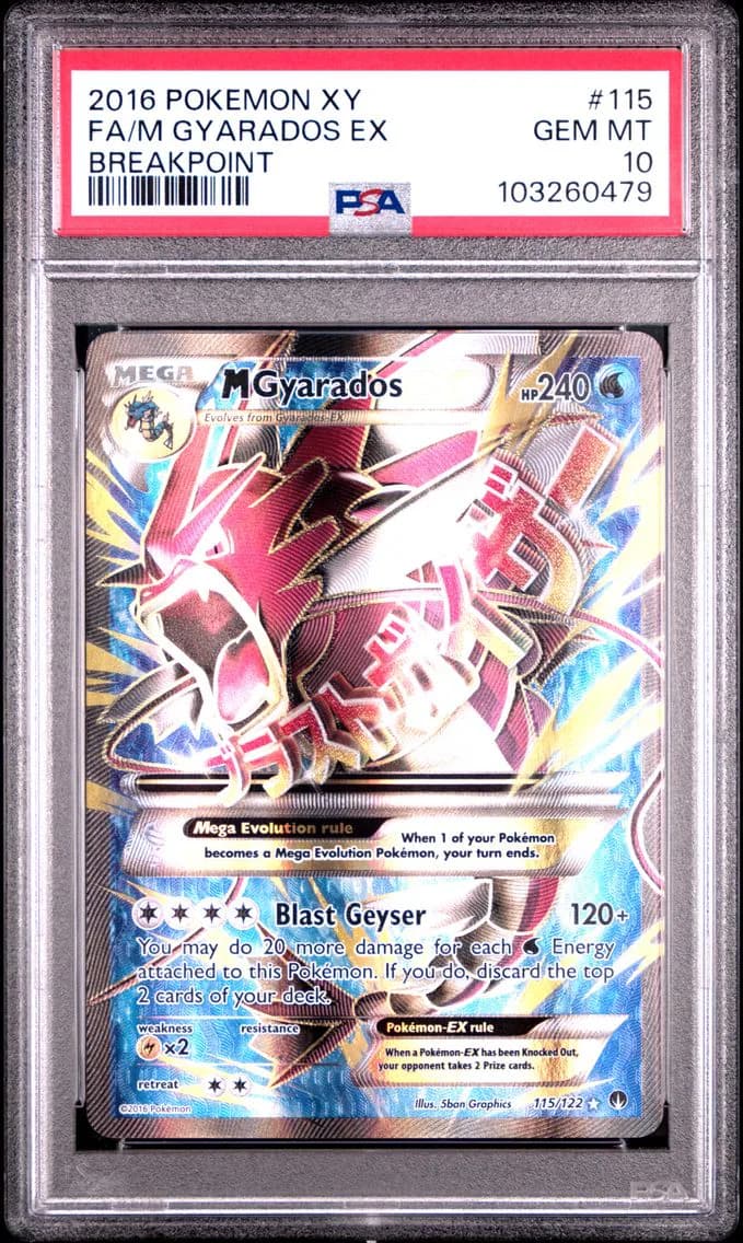 2016 #115 Full Art/M Gyarados EX PSA 10 XY Breakpoint