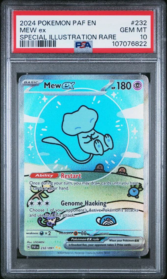 2024 #232 Mew EX PSA 10 Paf EN-Paldean Fates