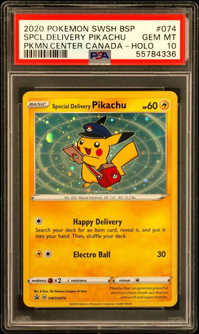 2020 #074 Special Delivery Pikachu-Holo PSA 10 Swsh Black Star Promo
