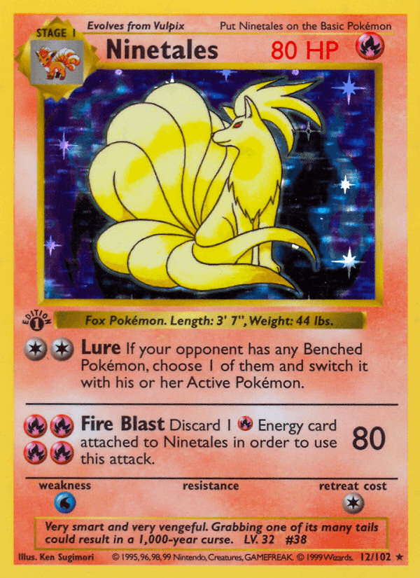 Ninetales printed card