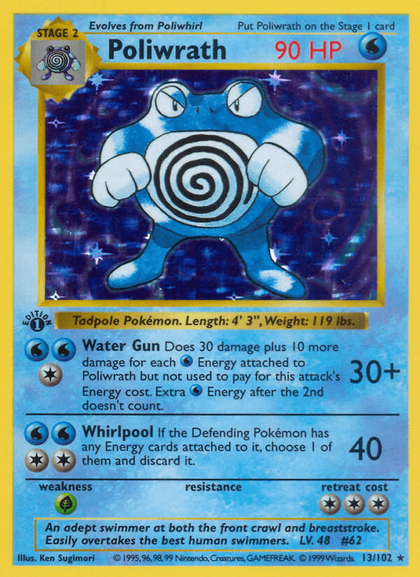 Poliwrath printed card