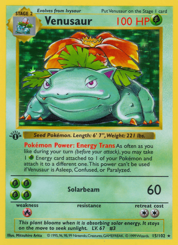 Venusaur printed card