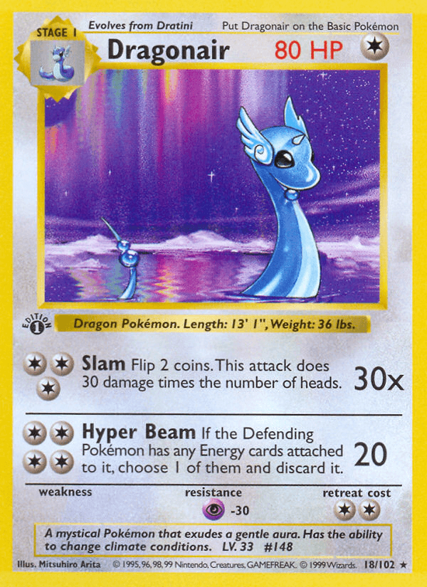 Dragonair printed card