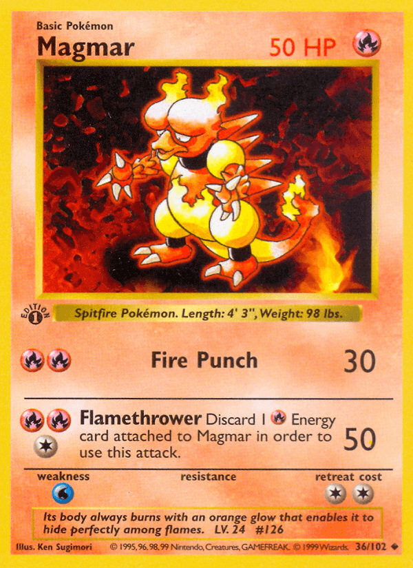 Magmar printed card