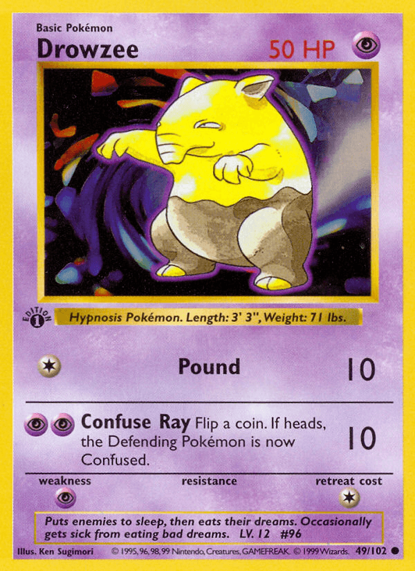 Drowzee printed card