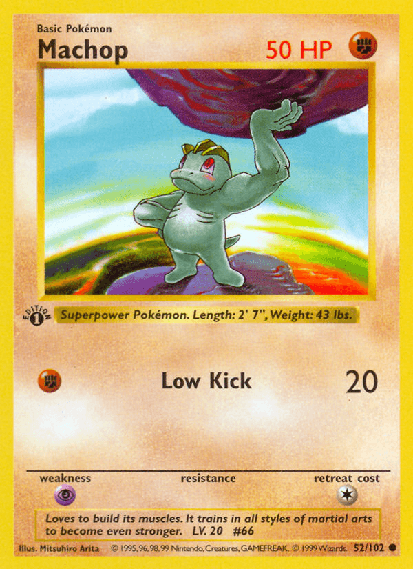 Machop printed card