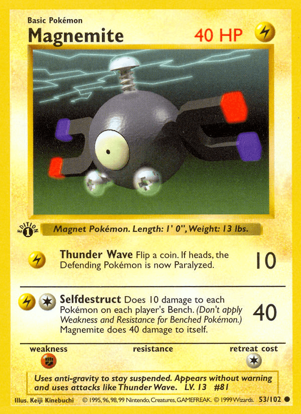Magnemite printed card