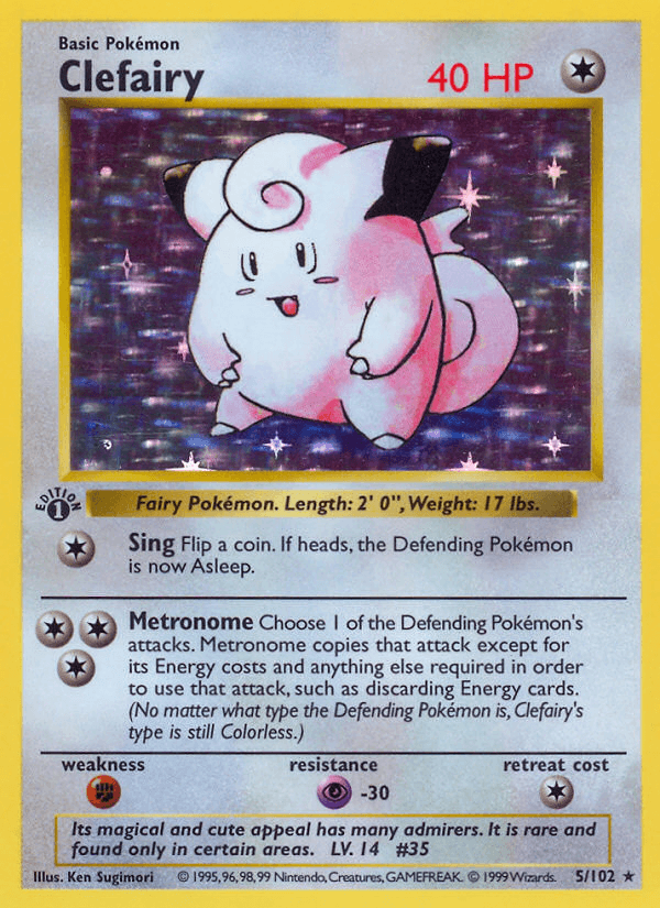 Clefairy printed card