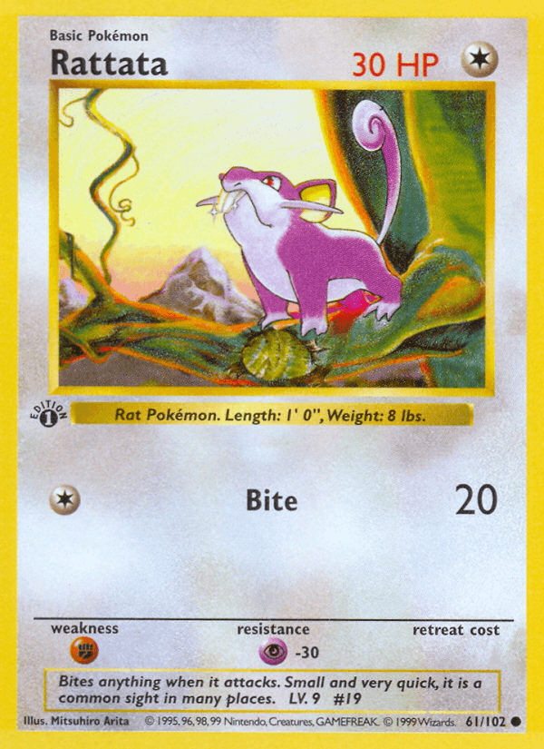 Rattata printed card