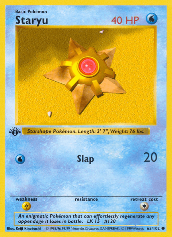Staryu printed card