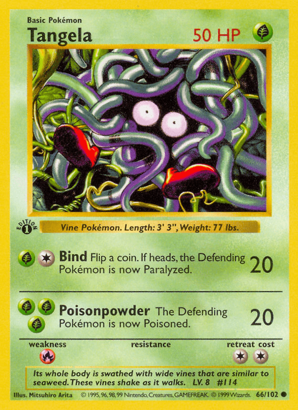 Tangela printed card