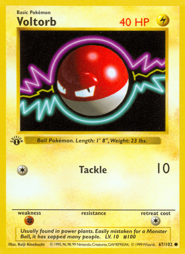 Voltorb printed card