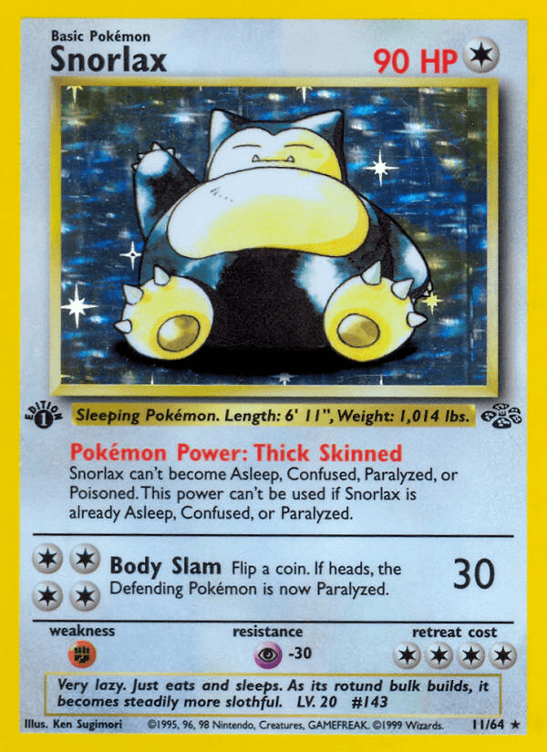 Snorlax printed card