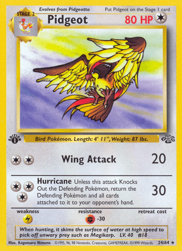 Pidgeot printed card