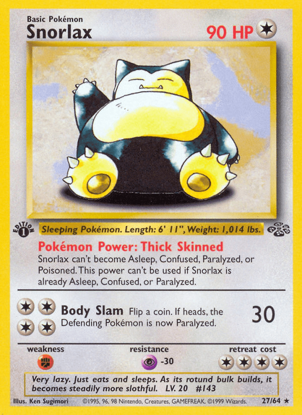 Snorlax printed card