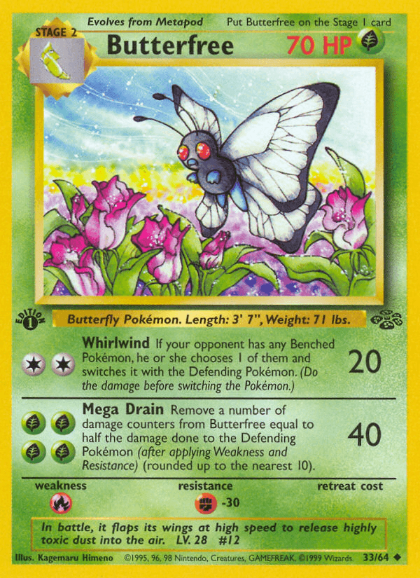 Butterfree printed card