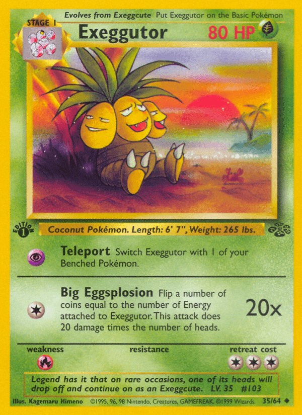 Exeggutor printed card