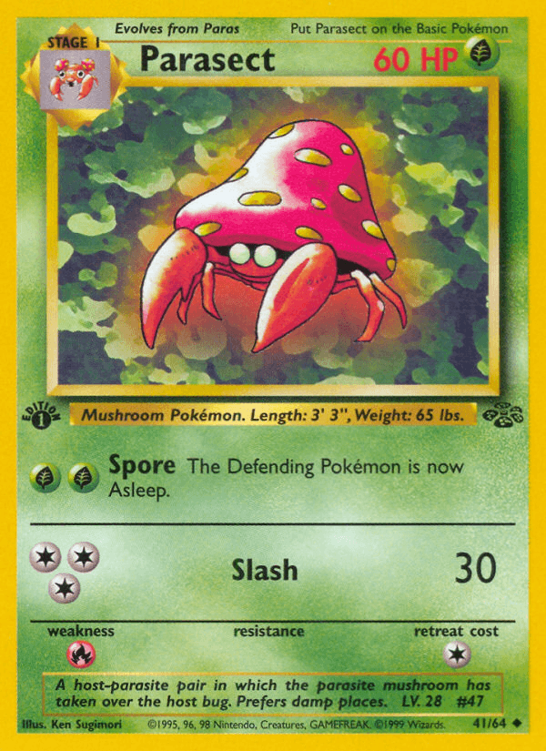 Parasect printed card