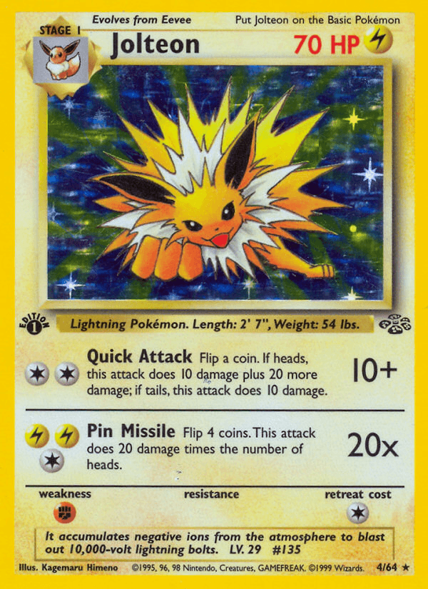Jolteon printed card