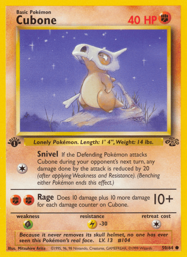 Cubone printed card