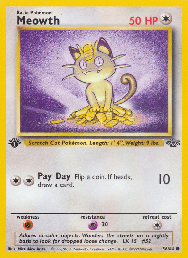 Meowth printed card