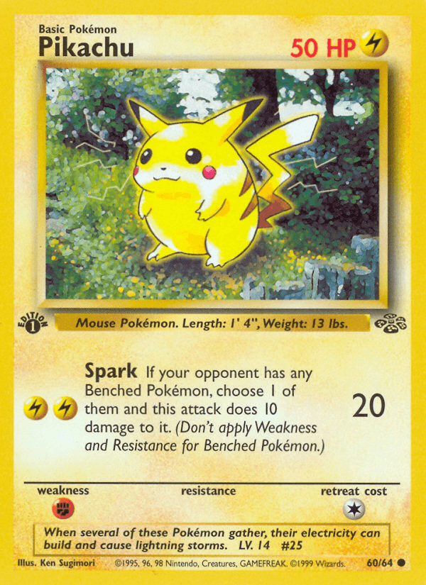 Pikachu printed card
