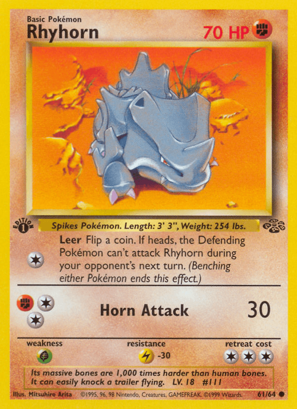 Rhyhorn printed card