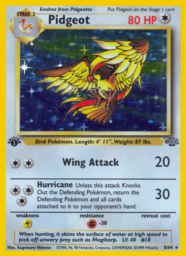 Pidgeot printed card