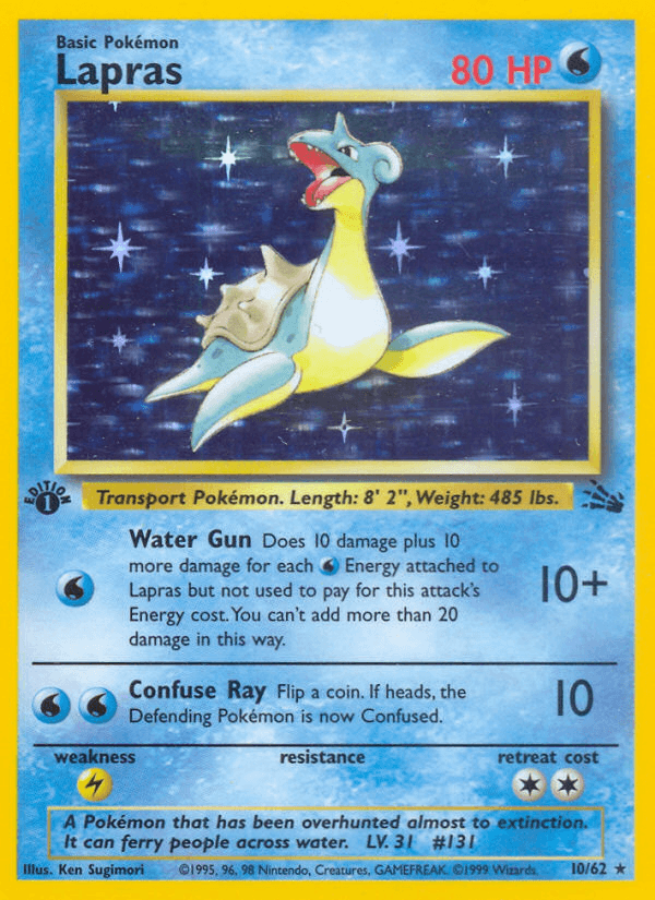 Lapras printed card