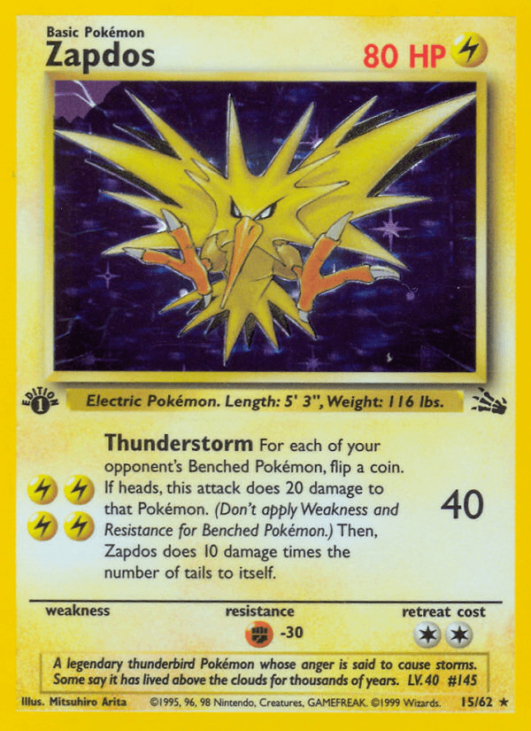 Zapdos printed card