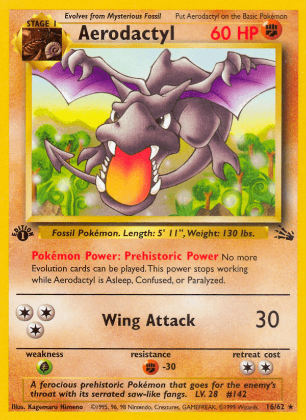 Aerodactyl printed card