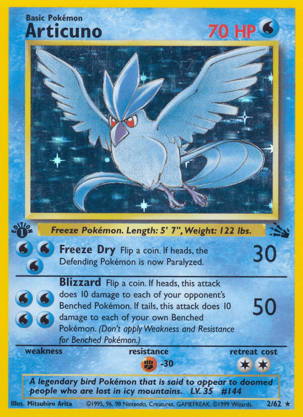 Articuno printed card