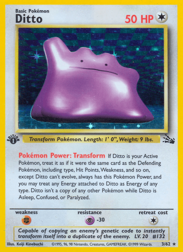 Ditto printed card