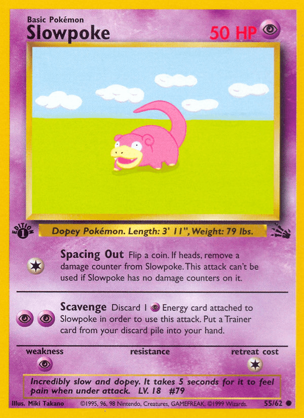 Slowpoke printed card