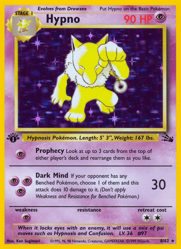 Hypno printed card