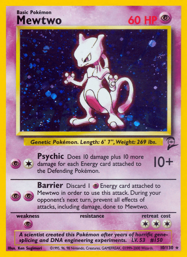 Mewtwo printed card