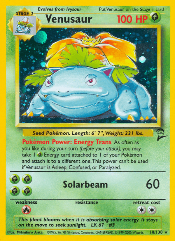 Venusaur printed card