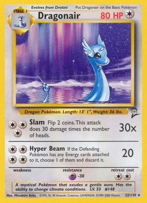 Dragonair printed card