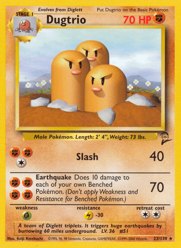 Dugtrio printed card