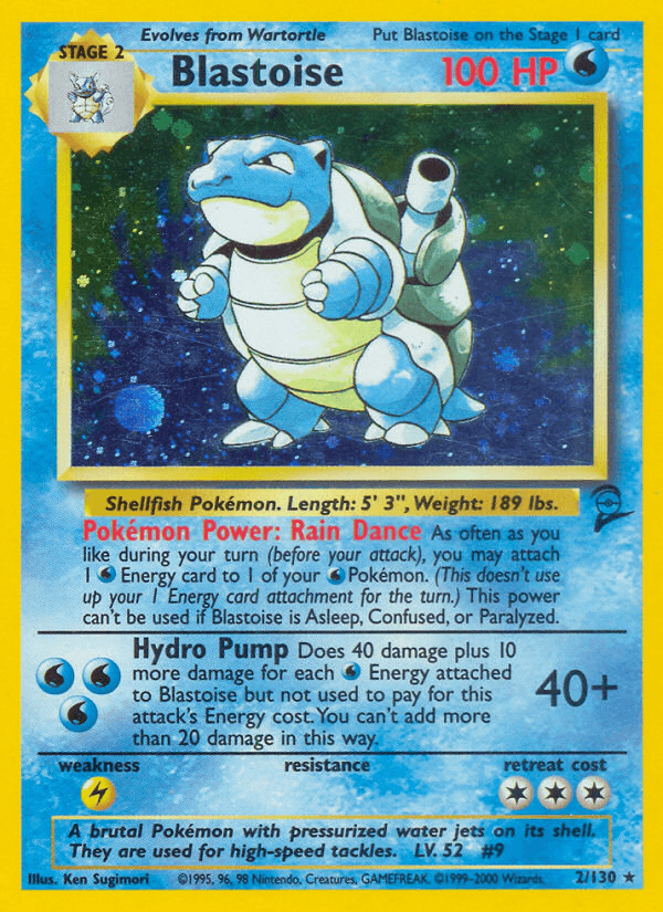 Blastoise printed card